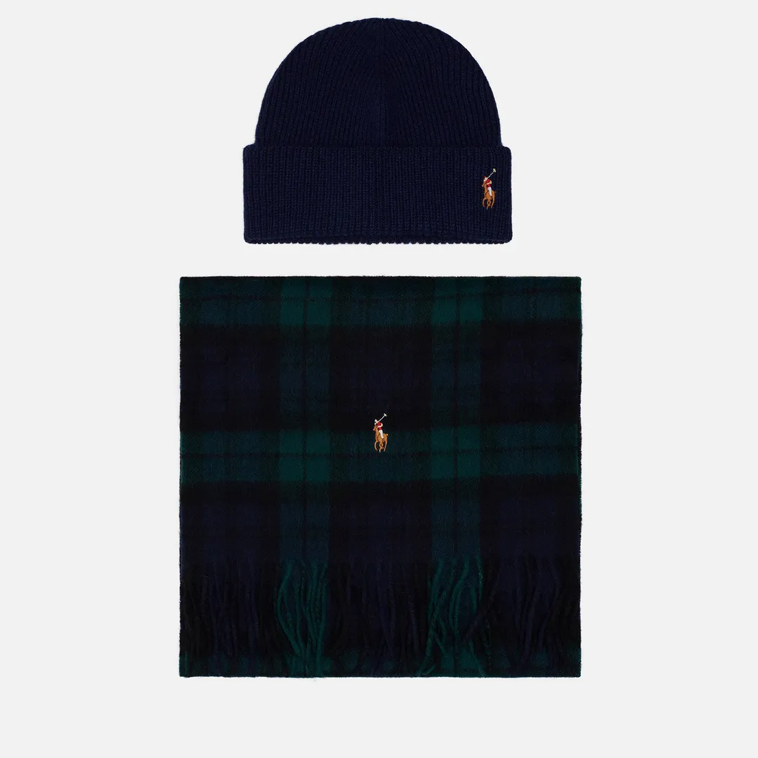 Polo Ralph Lauren Подарочный набор Holiday Tartan Beanie & Scarf Gift Box