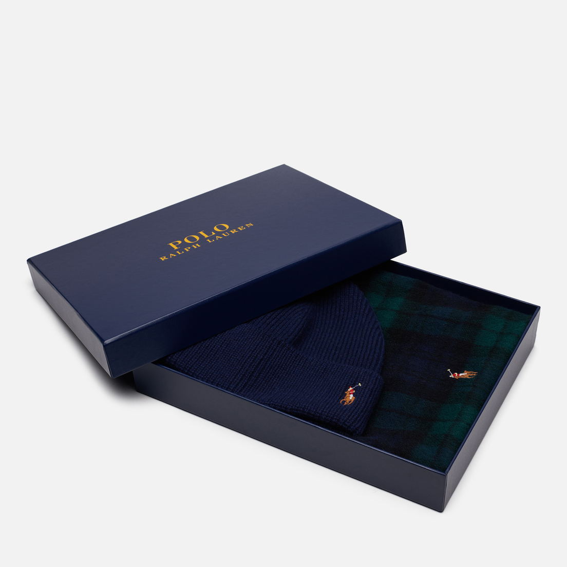 Polo Ralph Lauren Подарочный набор Holiday Tartan Beanie & Scarf Gift Box
