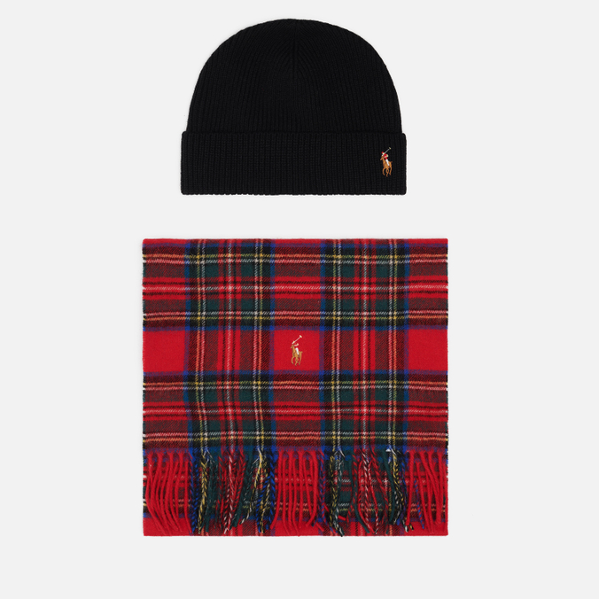 Подарочный набор Polo Ralph Lauren Holiday Tartan Beanie & Scarf Gift Box