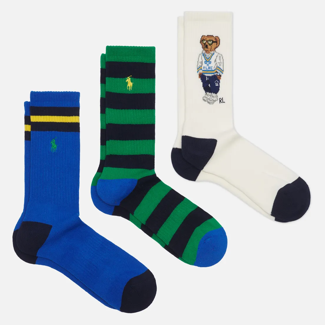 Polo Ralph Lauren Комплект носков Polo Bear Cotton-Blend Crew 6-Pack