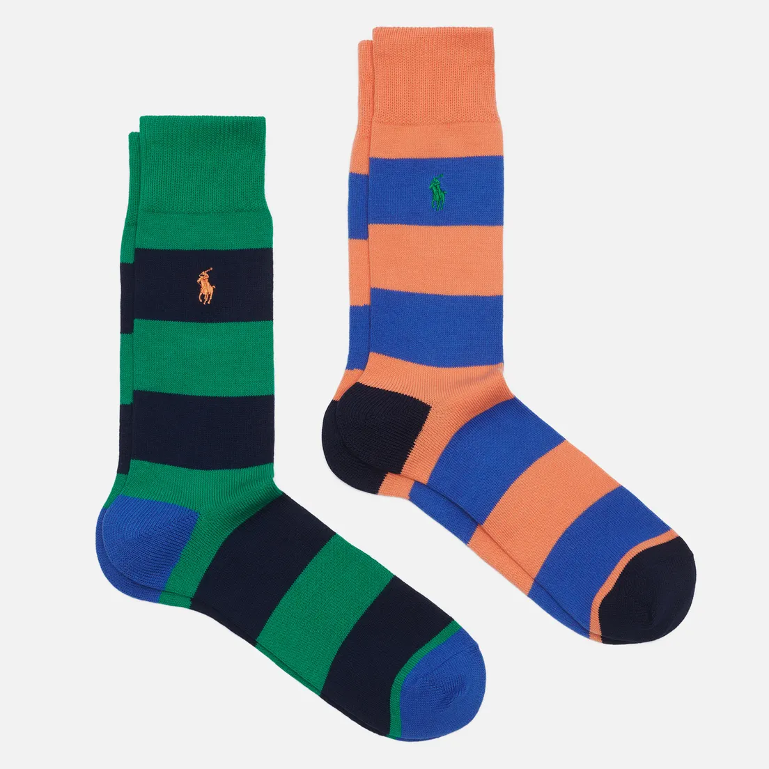 Polo Ralph Lauren Комплект носков Rugby Sripe 2 Crew 2-Pack