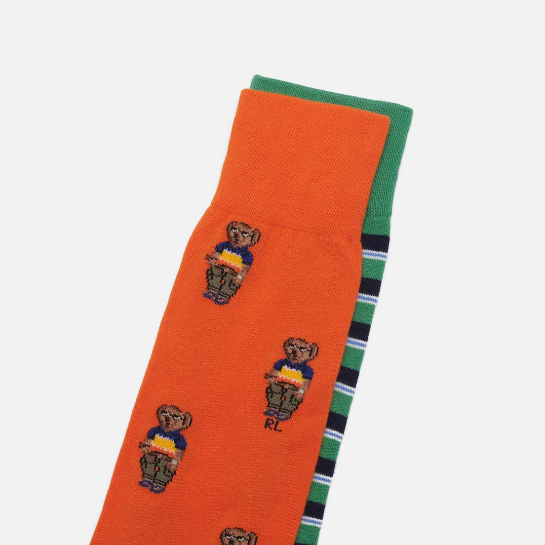 Polo Ralph Lauren Комплект носков Polo Bear & Stripe Crew 2-Pack