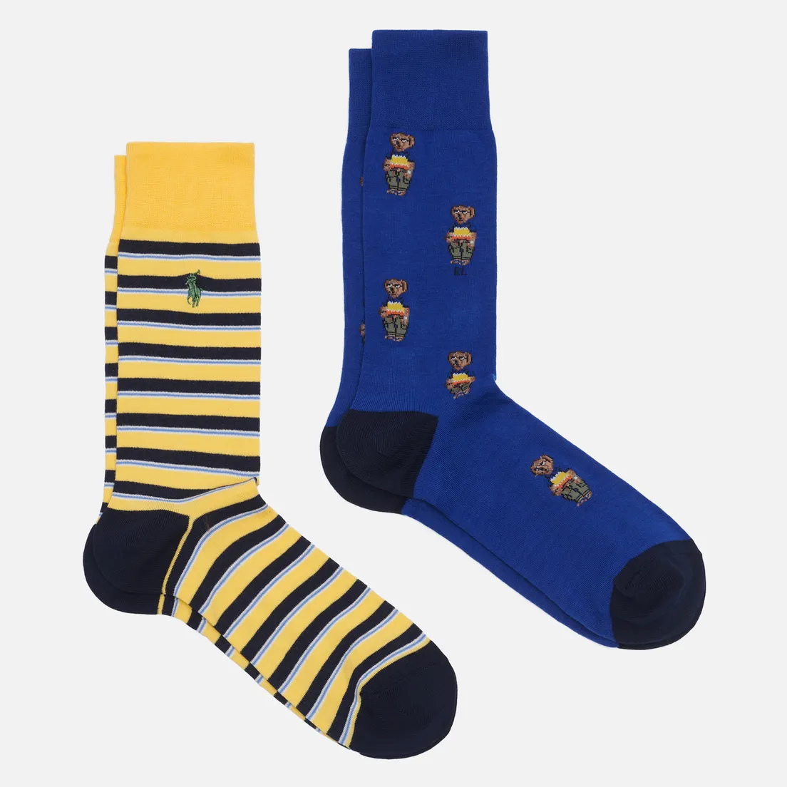 Polo Ralph Lauren Комплект носков Polo Bear & Stripe Crew 2-Pack