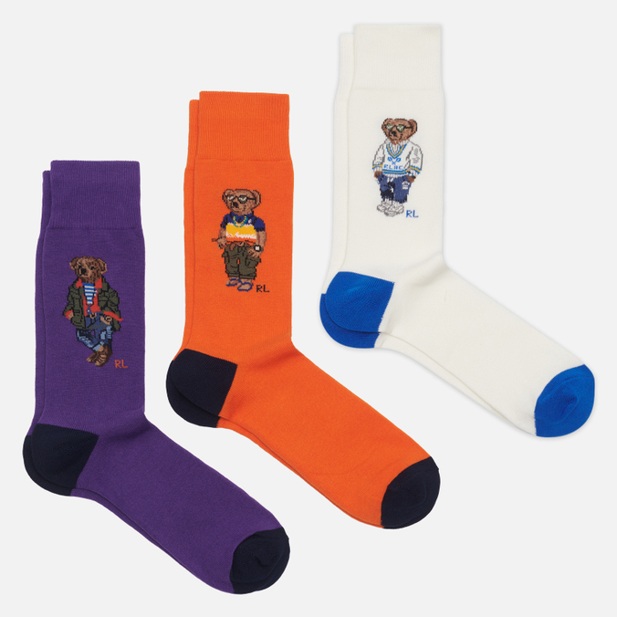 Комплект носков Polo Ralph Lauren Polo Bear Crew Gift Box 3-Pack