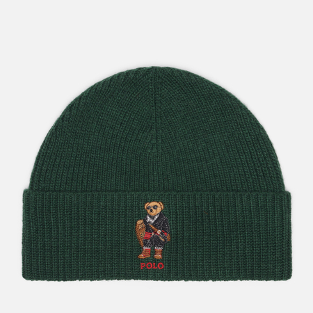 Шапка Polo Ralph Lauren Holiday Bear Rib, цвет зелёный