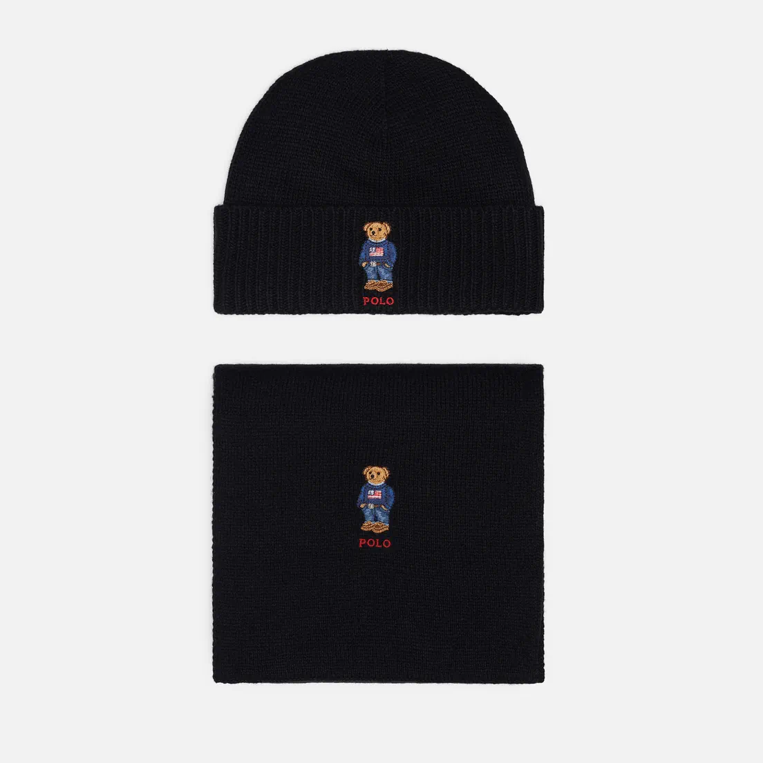 Polo Ralph Lauren Подарочный набор Flag Vintage Bear Beanie & Scarf Gift Box