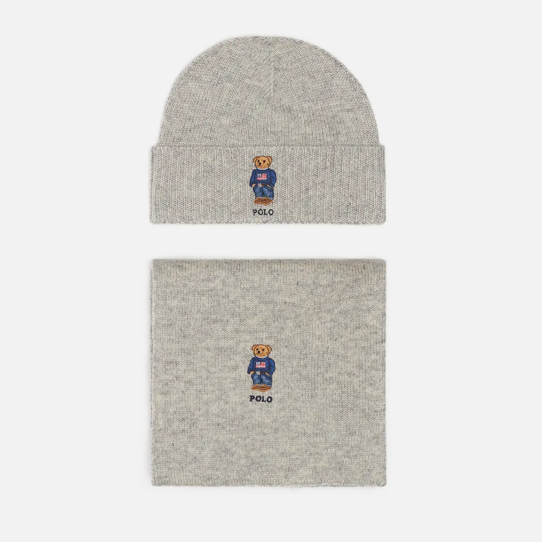 Polo Ralph Lauren Подарочный набор Flag Vintage Bear Beanie & Scarf Gift Box