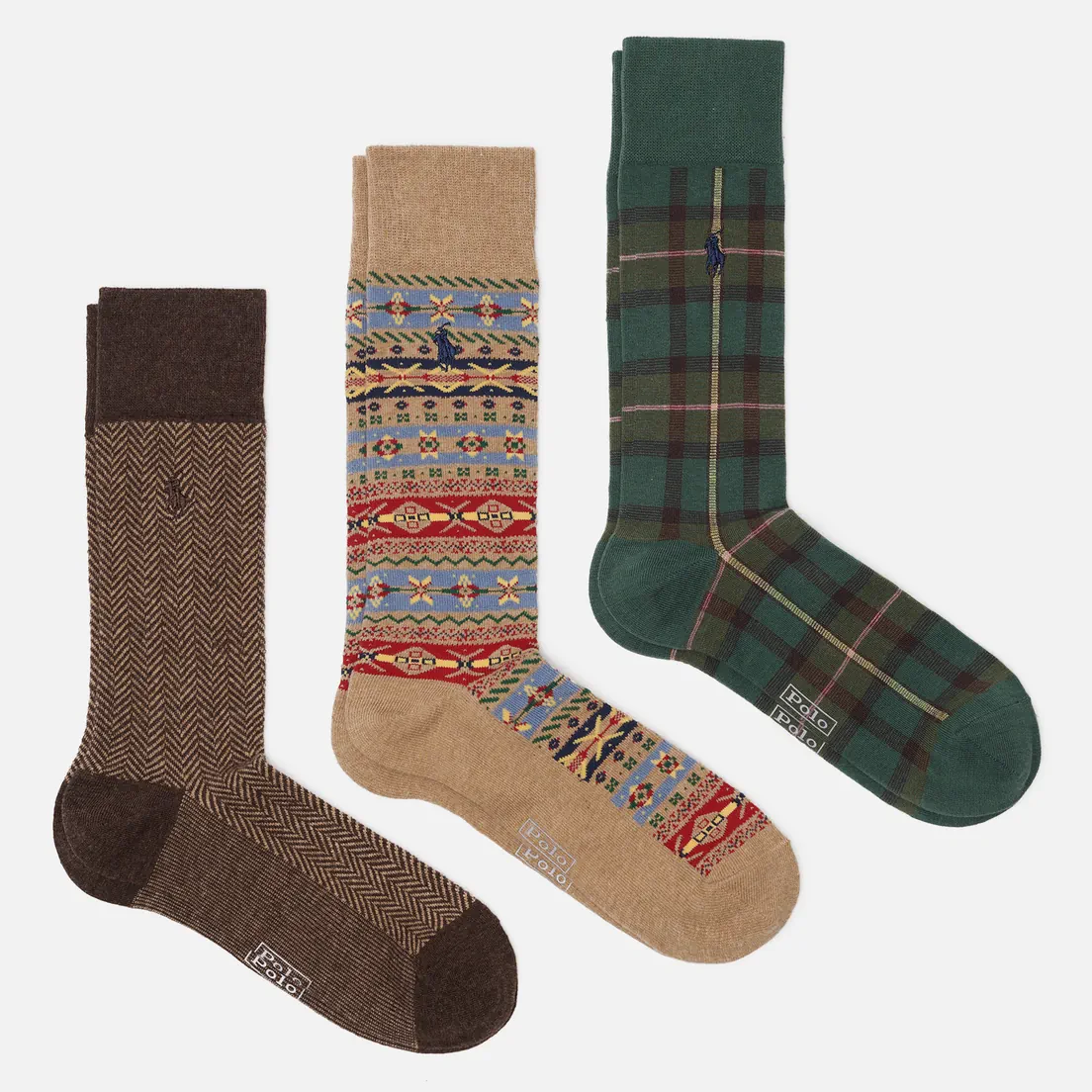 Polo Ralph Lauren Комплект носков Fair Isle Pattern Crew 3-Pack