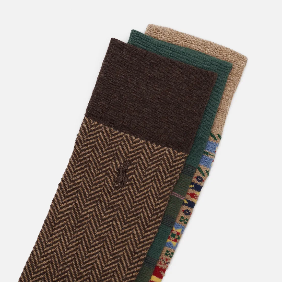 Polo Ralph Lauren Комплект носков Fair Isle Pattern Crew 3-Pack