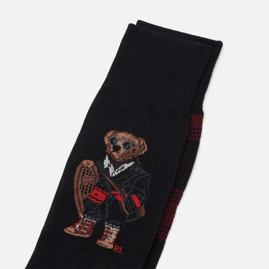 Polo Ralph Lauren Комплект носков Holiday Bear & Plaid Crew 2-Pack