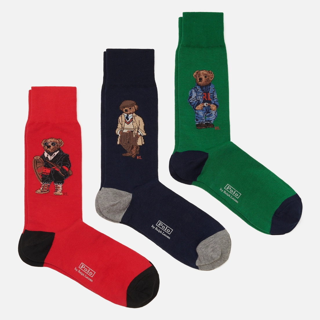 Polo Ralph Lauren Комплект носков Seasonal Bear Gift Box 3-Pack