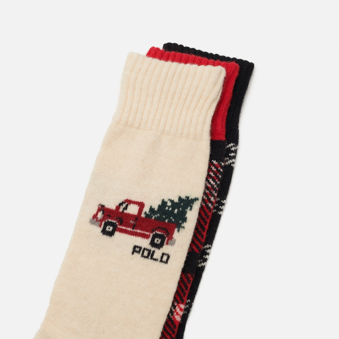 Polo Ralph Lauren Комплект носков Truck-Intarsia & Plaid Gift Box 3-Pack