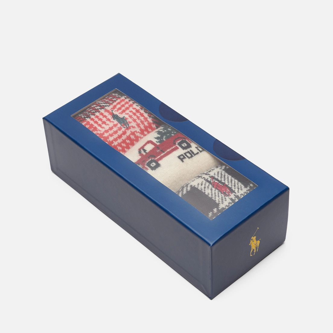 Polo Ralph Lauren Комплект носков Truck-Intarsia & Plaid Gift Box 3-Pack