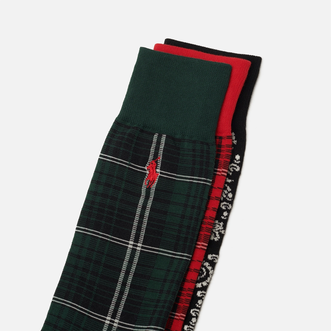 Polo Ralph Lauren Комплект носков Bandanna & Plaid Gift Box 3-Pack