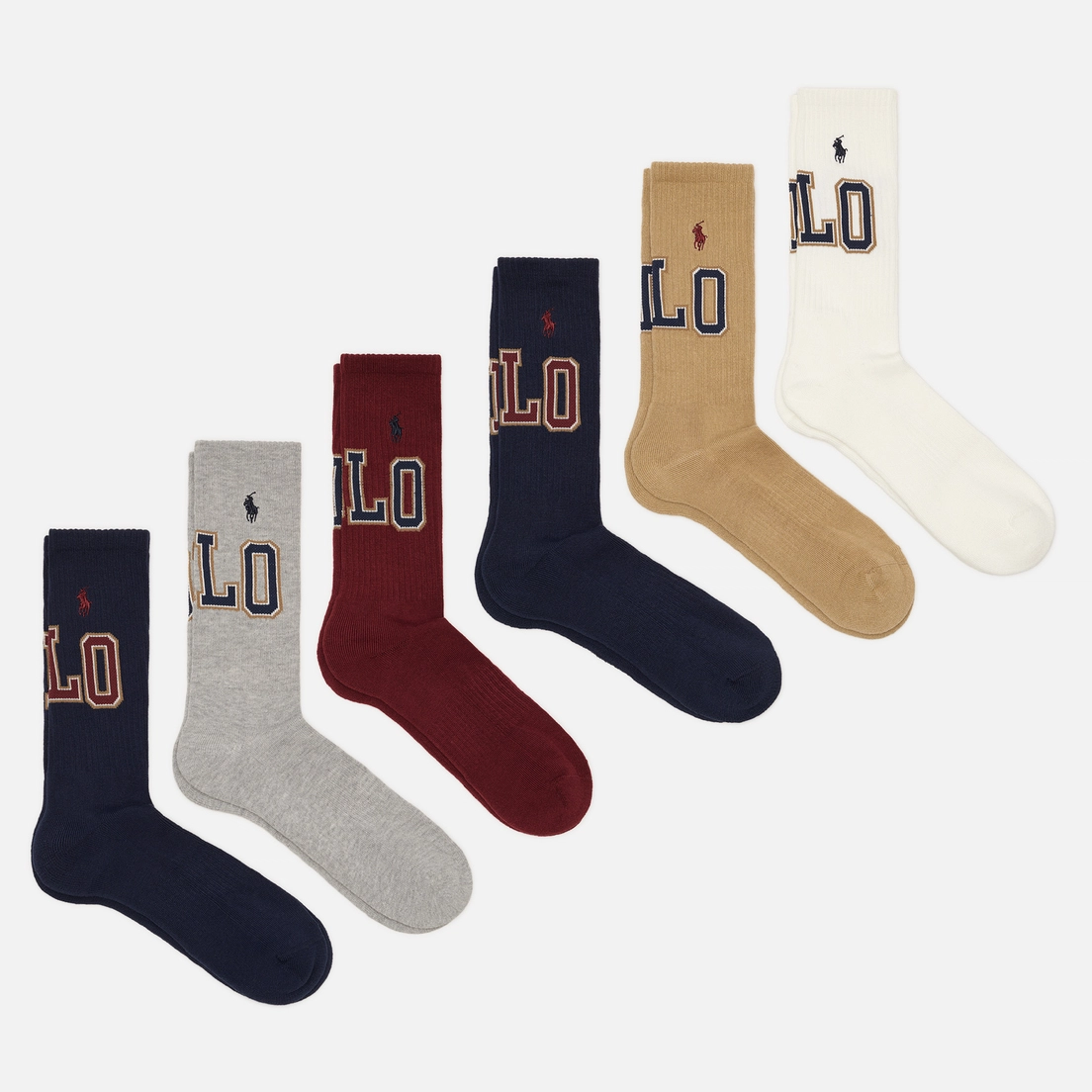Polo Ralph Lauren Комплект носков Classic Varsity Crew 6-Pack