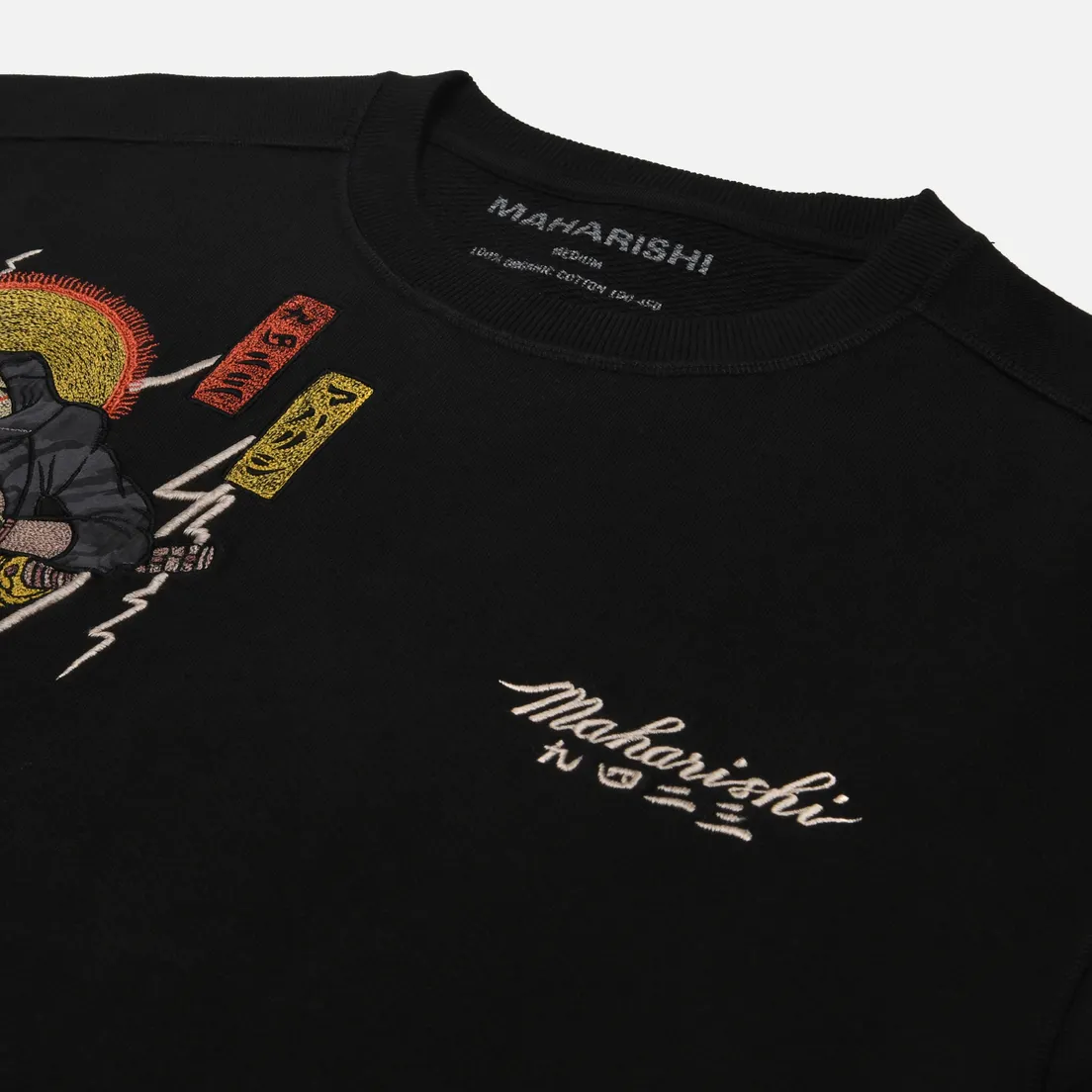 maharishi Мужская толстовка Shinobi Embroidered Crew Neck