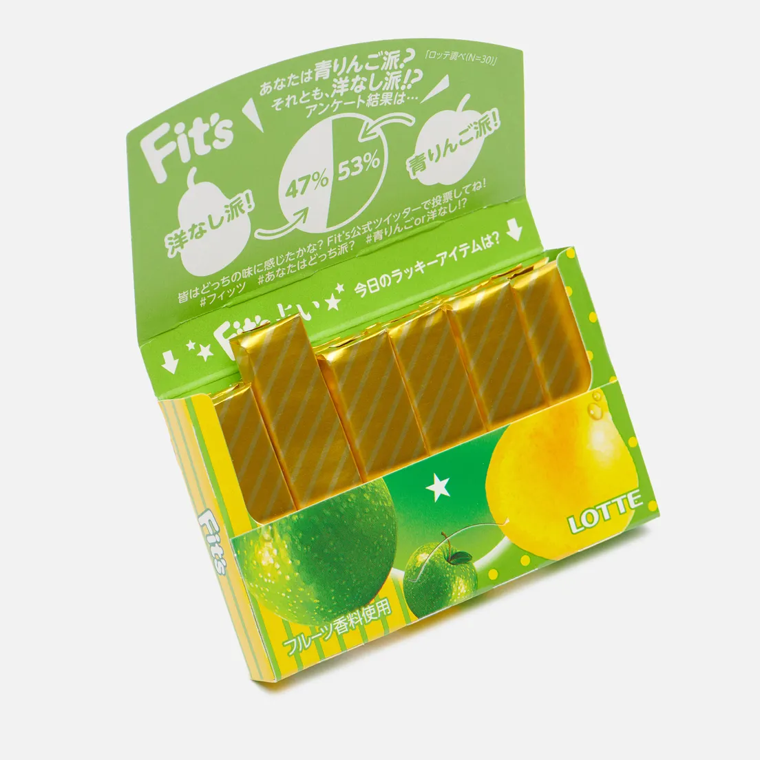 Lotte Жевательная резинка Fit's Green Apple And Pear