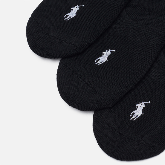 Комплект носков Polo Ralph Lauren Ultralow Liner 3-Pack Black/White