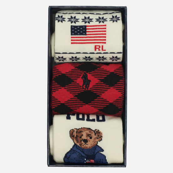 Комплект носков Polo Ralph Lauren 3-Pack Gift Box 3 Multicolor