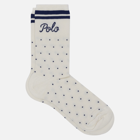 Носки Polo Ralph Lauren Polka-Dot Crew, цвет белый, размер 35-40 EU