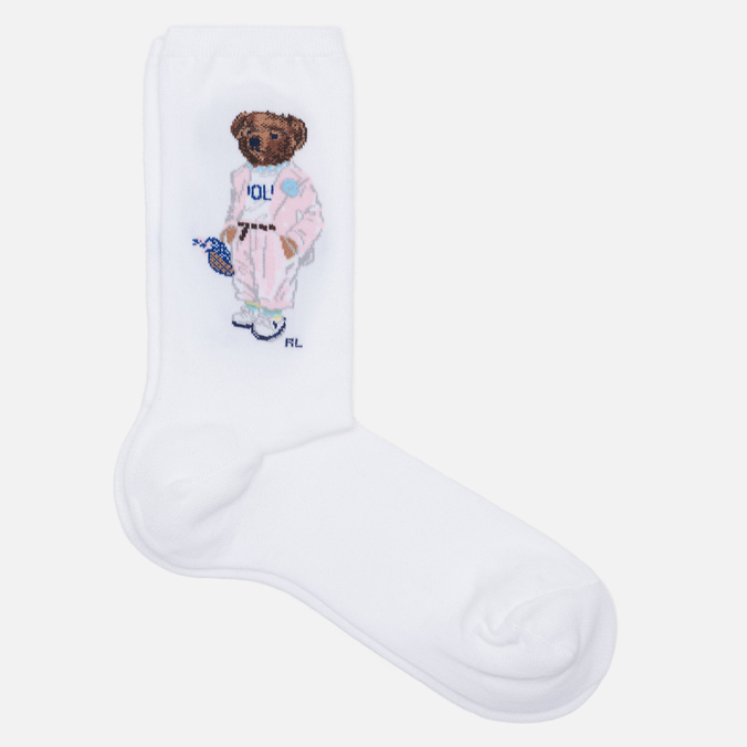 Носки Polo Ralph Lauren Gatsby Bear Crew Single, цвет белый