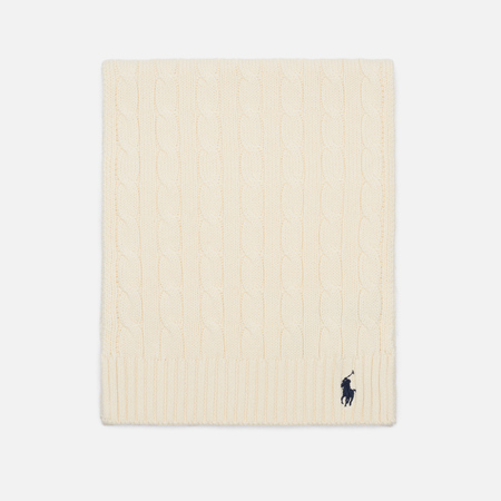 Шарф Polo Ralph Lauren Cable-Knit Cotton, цвет бежевый