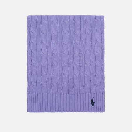 Шарф Polo Ralph Lauren Cable-Knit Cotton, цвет фиолетовый