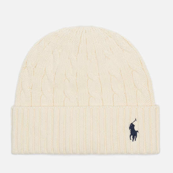 Шапка Polo Ralph Lauren Cable Cotton Cold Weather Clubhouse Cream