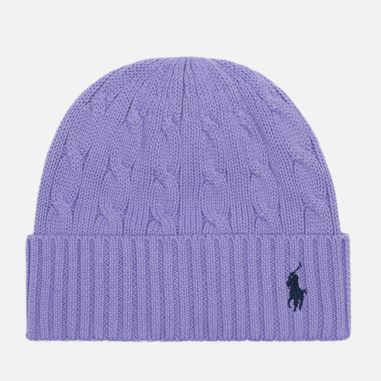 Шапка Polo Ralph Lauren Cable Cotton Cold Weather Cruise Lavendar