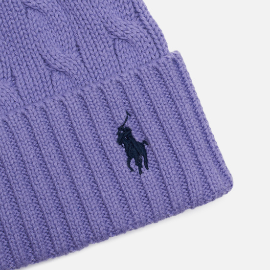 Шапка Polo Ralph Lauren Cable Cotton Cold Weather Cruise Lavendar