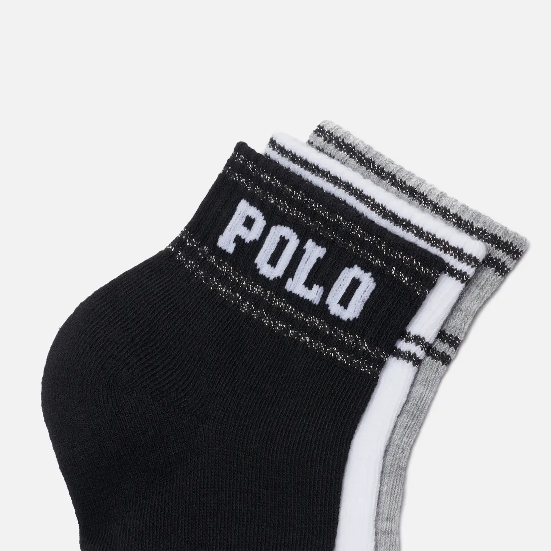 Polo Ralph Lauren Комплект носков Double Stripe Ankle 3-Pack