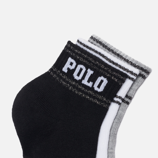 Комплект носков Polo Ralph Lauren Double Stripe Ankle 3-Pack Multicolor