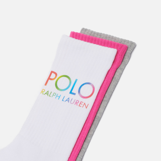 Комплект носков Polo Ralph Lauren Logo/Embroidered Polo Pony Crew 3-Pack Multicolor