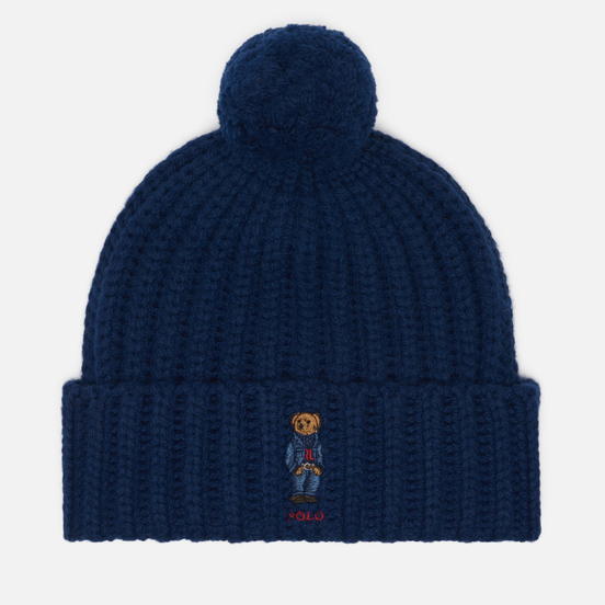 Шапка Polo Ralph Lauren Denim Polo Bear Pom Pom Hunter Navy