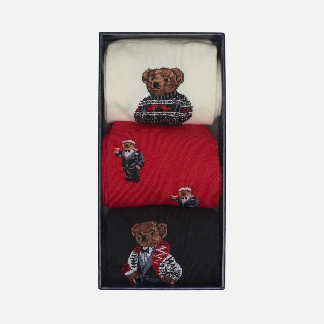 Polo Ralph Lauren Комплект носков Holiday Polo Bear 3-Pack Gift Box