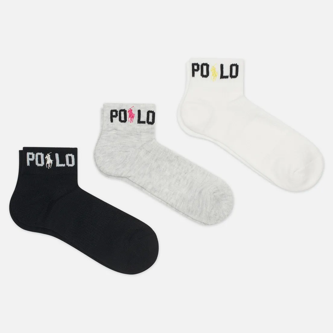 Polo Ralph Lauren Комплект носков Multi Quarter Polo Ankle 3-Pack