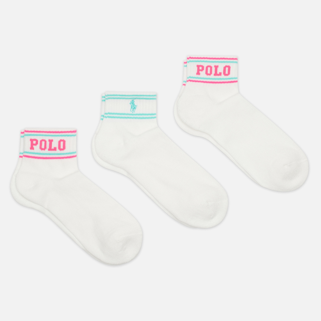 Polo Ralph Lauren Комплект носков Multi Quarter Polo Ankle 3-Pack