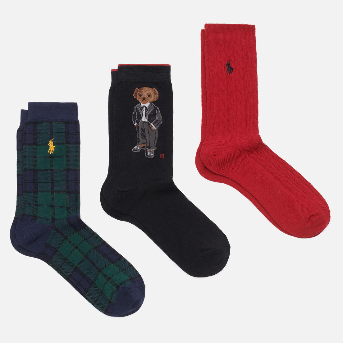 Polo Ralph Lauren Комплект носков Smoking Bear Crew 3-Pack