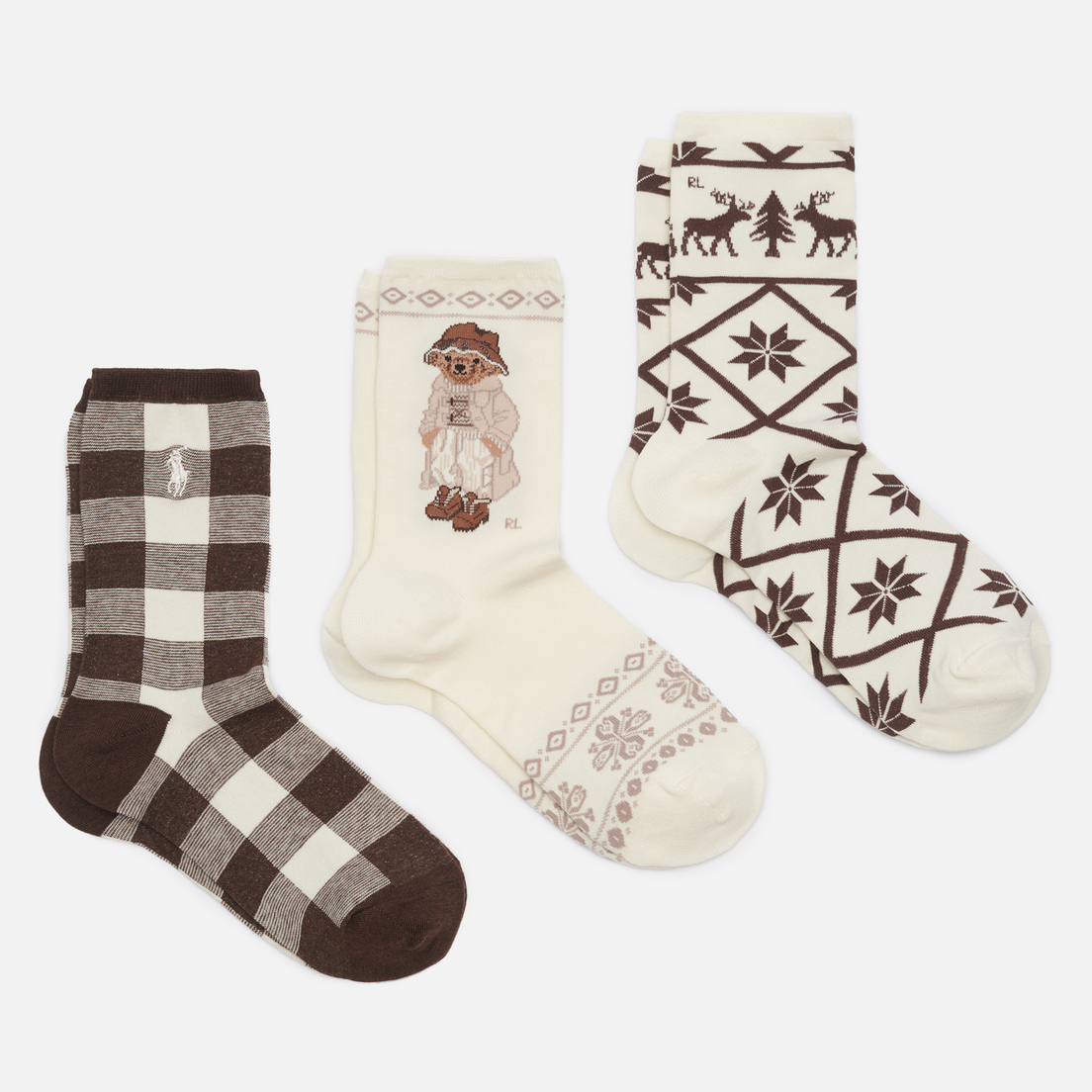 Polo Ralph Lauren Комплект носков Coat Bear Crew 3-Pack