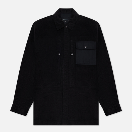 фото Мужская рубашка maharishi hemp corduroy utility, цвет чёрный, размер s