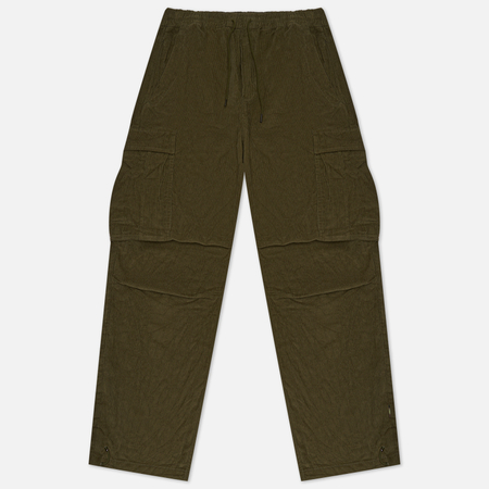 фото Мужские брюки maharishi hemp utility cargo track, цвет оливковый, размер s