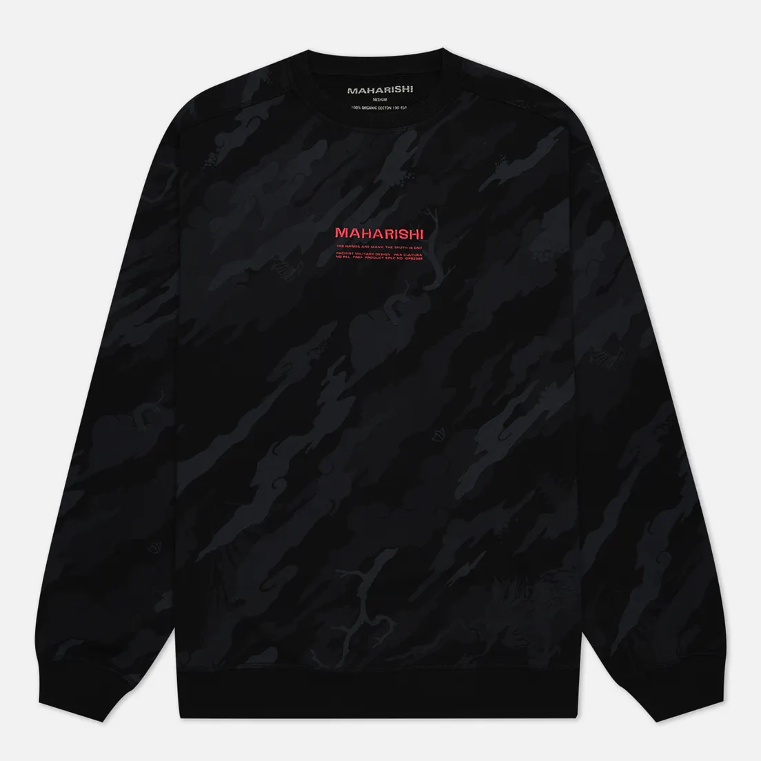 maharishi Мужская толстовка Miltype Camo Embroidered Crew Neck
