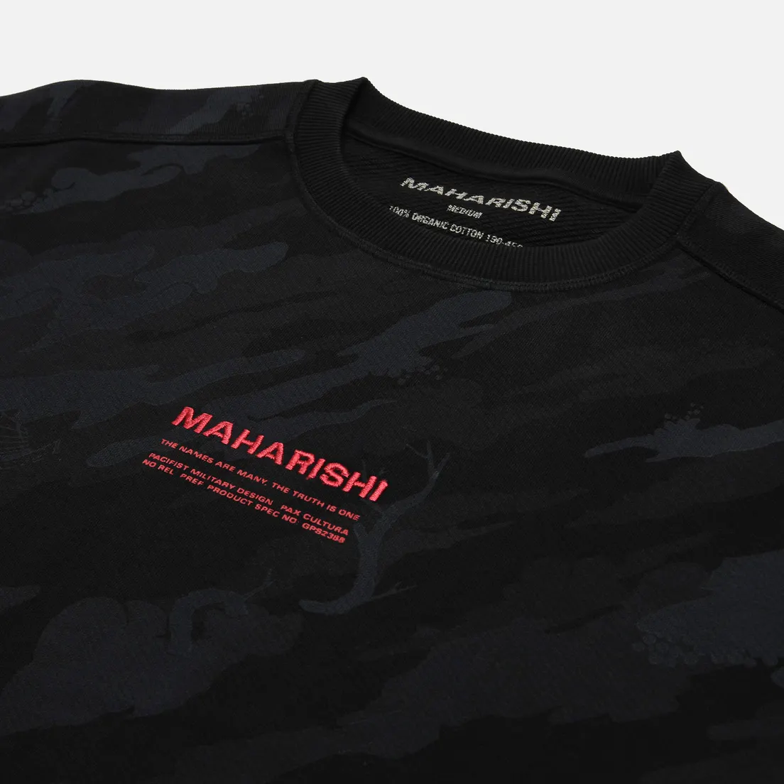 maharishi Мужская толстовка Miltype Camo Embroidered Crew Neck