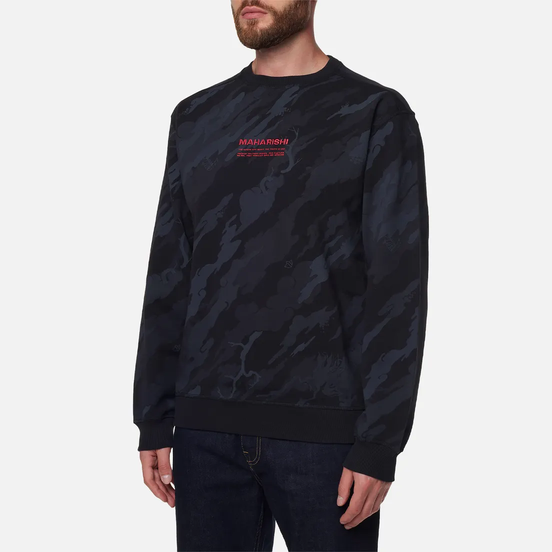 maharishi Мужская толстовка Miltype Camo Embroidered Crew Neck