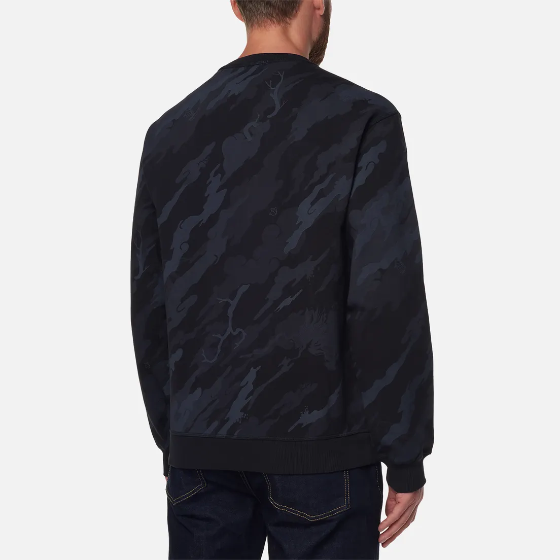 maharishi Мужская толстовка Miltype Camo Embroidered Crew Neck