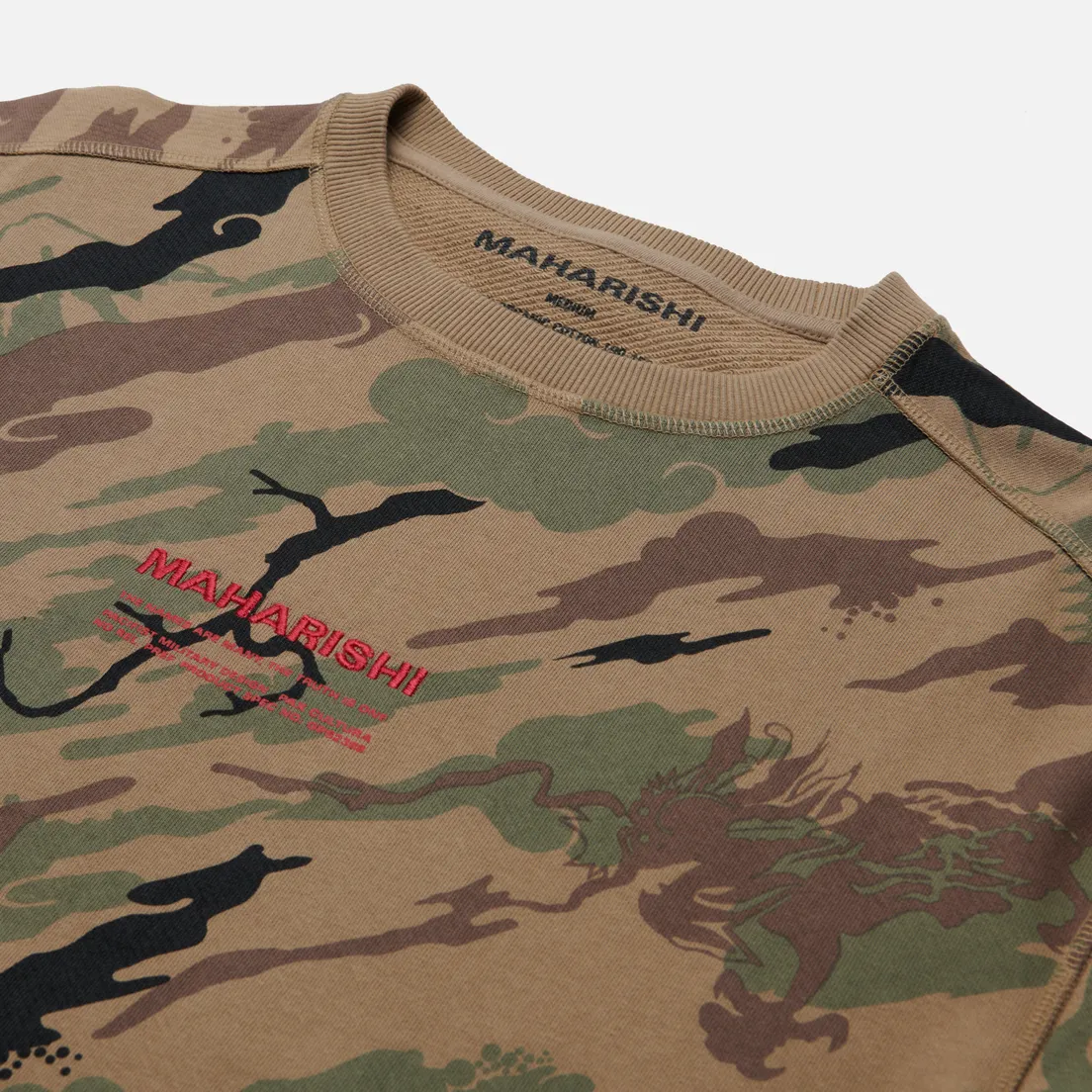 maharishi Мужская толстовка Miltype Camo Embroidered Crew Neck
