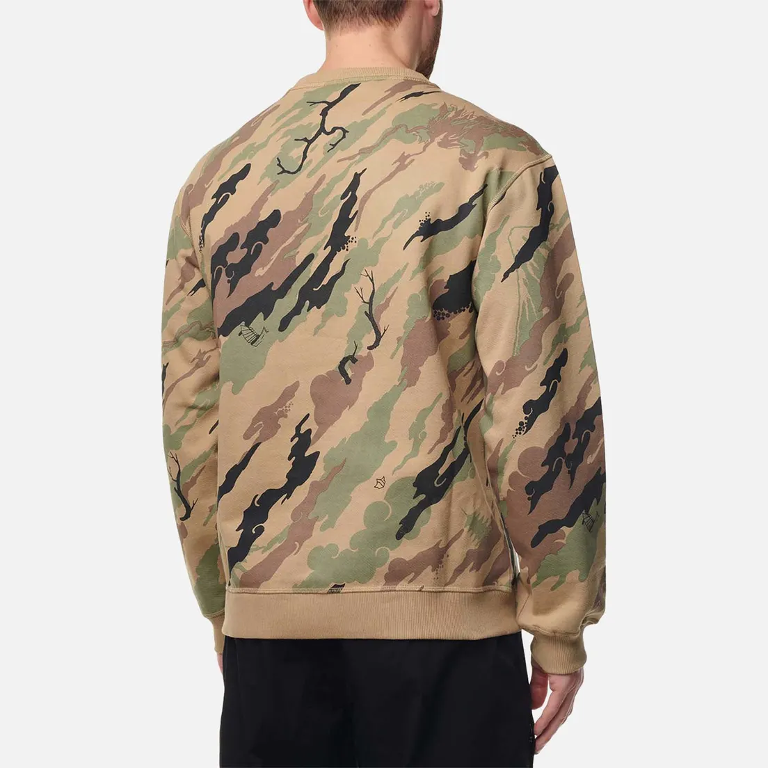 maharishi Мужская толстовка Miltype Camo Embroidered Crew Neck