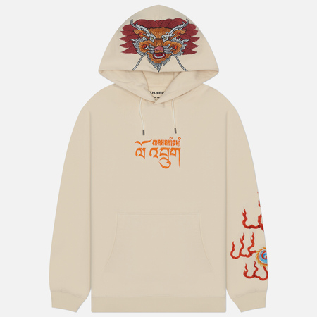 Мужская толстовка maharishi x Tashi Mannox Abundance Dragon Hoodie, цвет бежевый, размер XXL