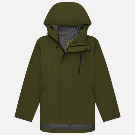 Мужская куртка ветровка maharishi Waterproof 3L Asym Storm Parka цвет оливковый размер S 46690₽