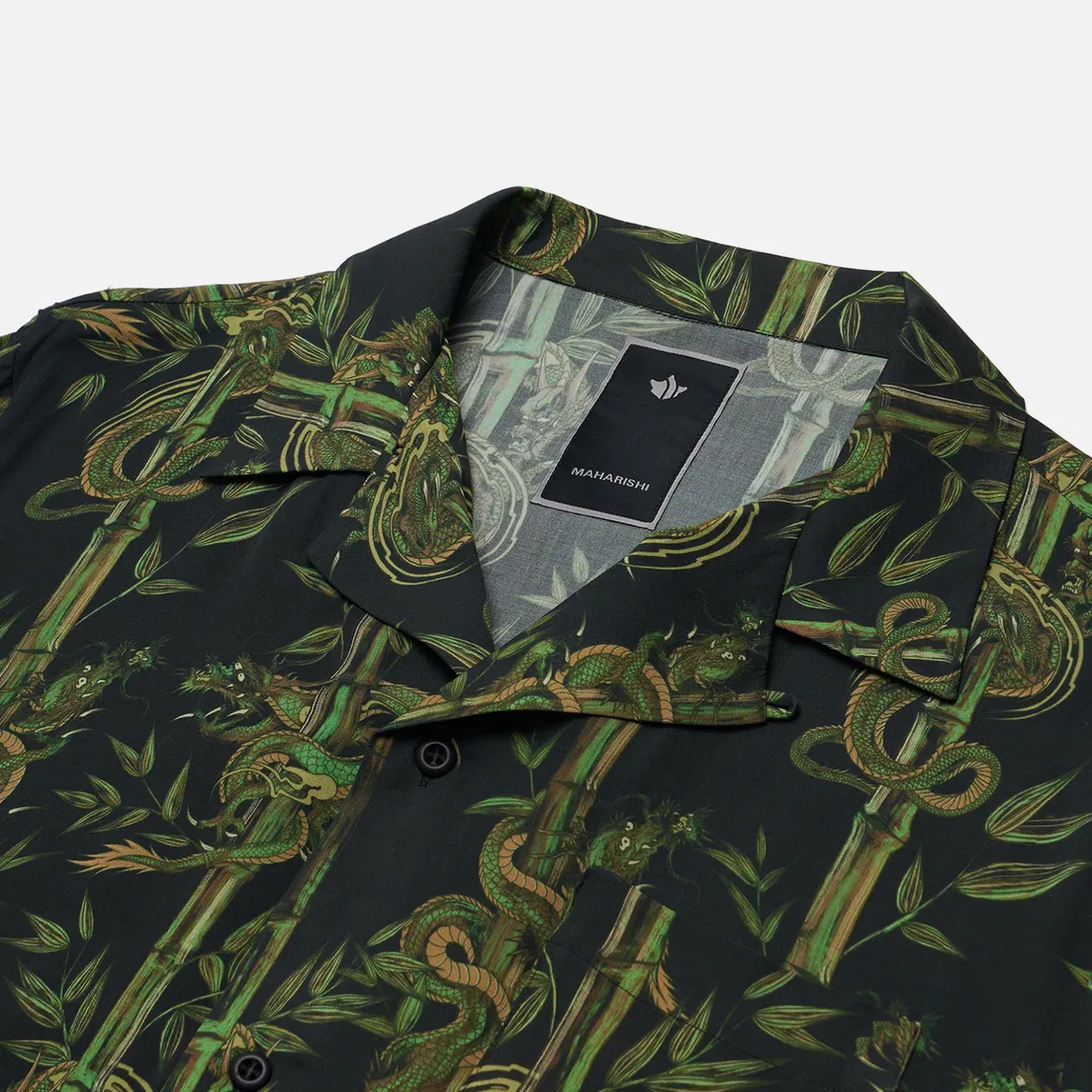 maharishi Мужская рубашка Dragon Bamboo Camp Collar